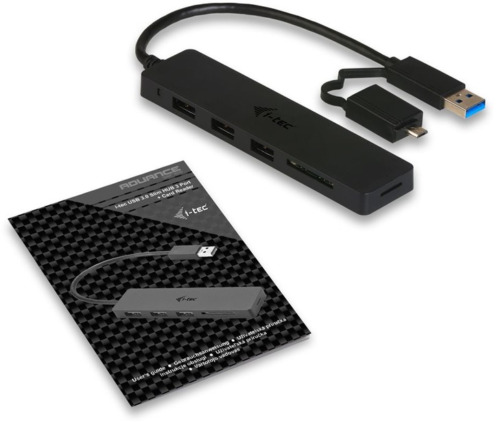 i-tec USB 3.0 Slim HUB 3 Port + Card Reader and OTG Adapter_129717193