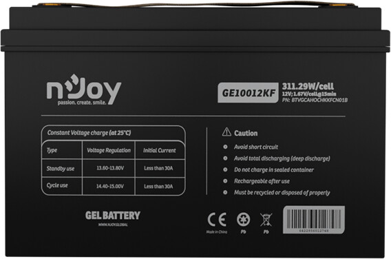 nJoy GE10012KF, 12V/100Ah, VRLA AGM, T11- Baterie pro UPS_233904272