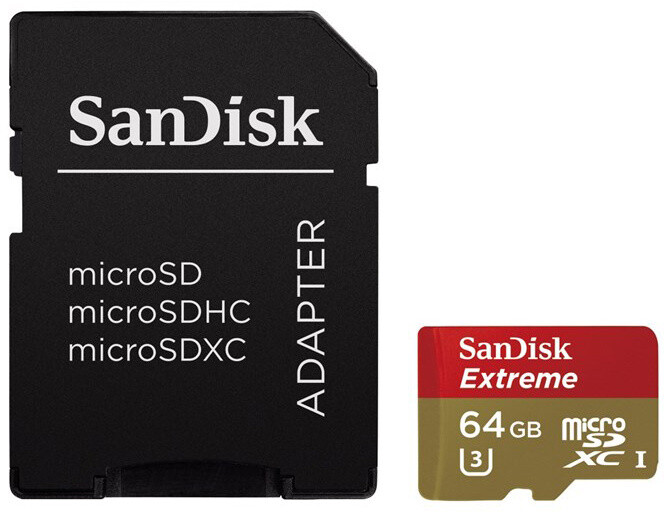 SanDisk Micro SDXC Extreme 64GB UHS-I + adaptér_1423309542