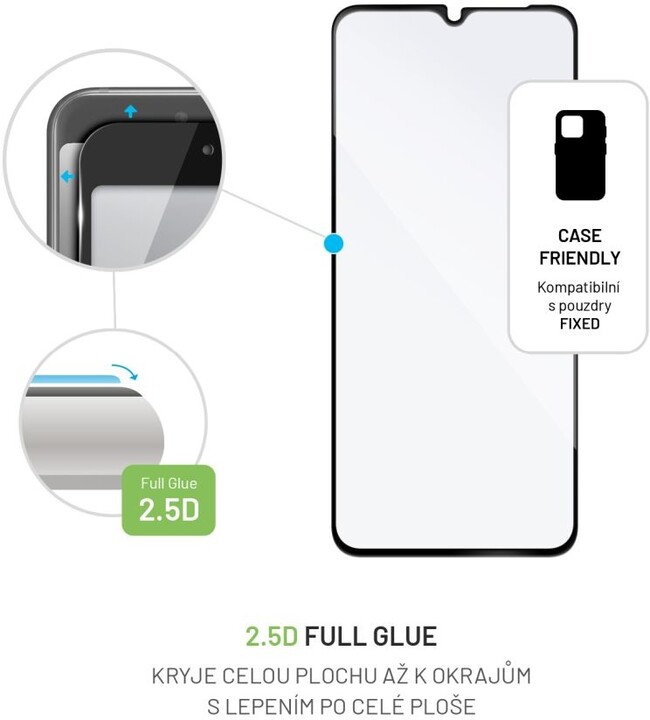 FIXED ochranné sklo Full-Cover pro Motorola Moto E13, lepení přes celý displej, černá_501583705