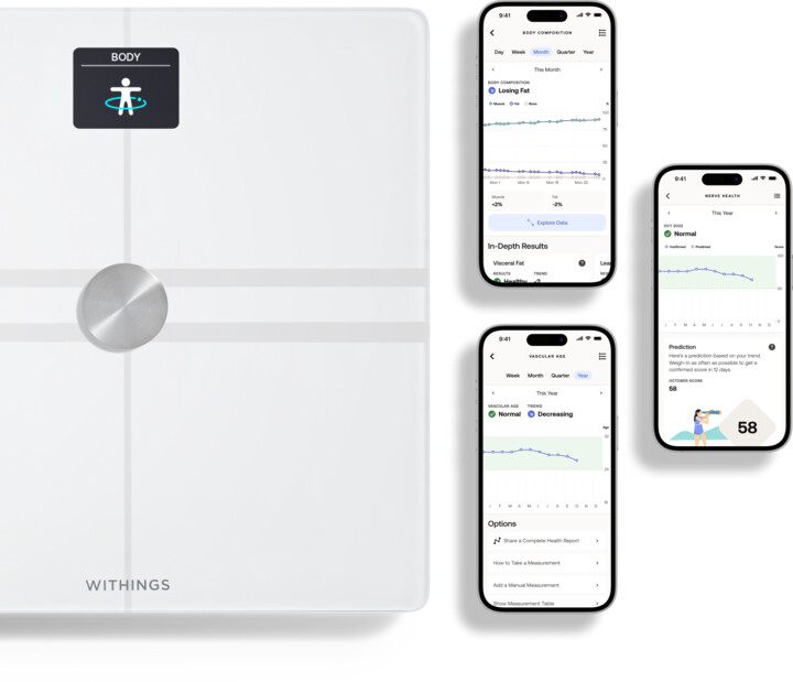 Withings Body Comp Complete Body Analysis Wi-Fi Scale - White_966143009