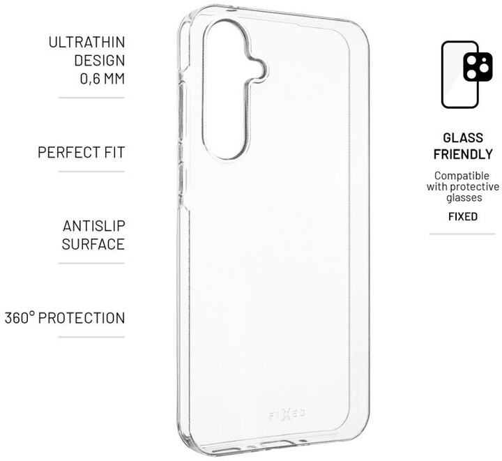 FIXED ultratenké gelové pouzdro pro Samsung Galaxy A35 5G, 0,6mm, čirá_1062737633