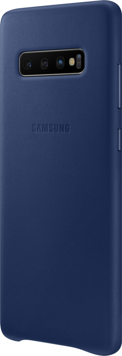 Samsung kožený zadní kryt pro Samsung G975 Galaxy S10+, modrá (Navy)_1047159316