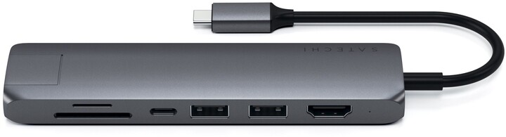Satechi USB-C Multiport - 1xHDMI 4K,2x USB-A,1x SD,1x Ethernet, šedá_1913338989