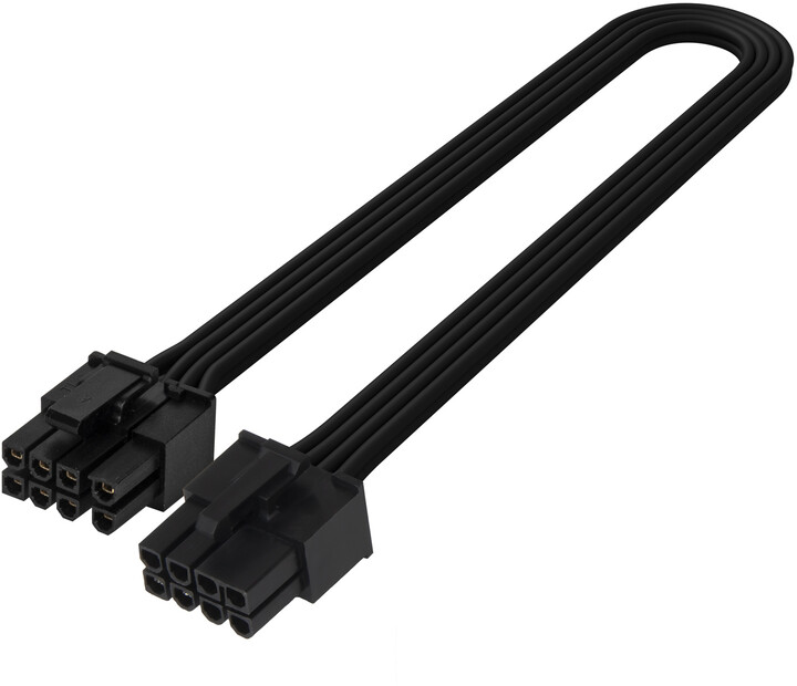 SilverStone SST-PP06BE-PC235 - 350mm 2x PCIE 8pin to PCIE 6+2pin sleeved PSU cable, černá_862117562