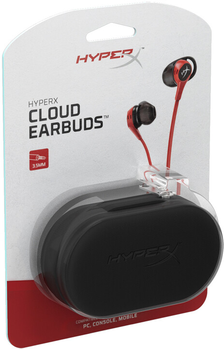 HyperX Cloud Earbuds, červená