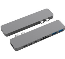 HYPER pro USB-C Hub pro MacBook Pro, šedá - Rozbalené zboží