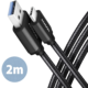 AXAGON kabel USB-A - USB-C SPEED USB3.2 Gen 1, 3A, opletený, 2m, černá_1388361271