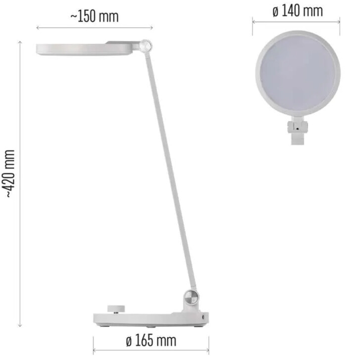 Emos LED stolní lampa CHARLES, bílá_1170262642