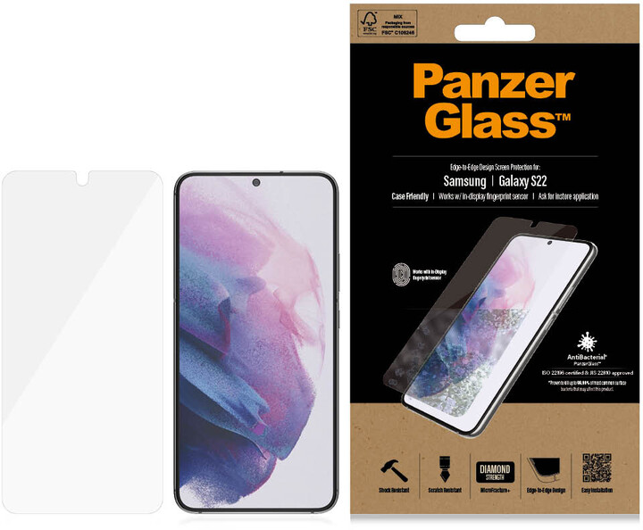 PanzerGlass ochranné sklo Edge-to-Edge pro Samsung Galaxy S22_1459630415