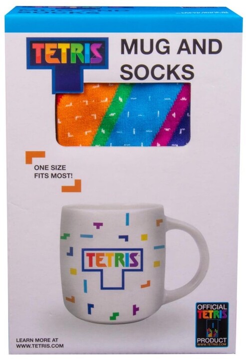 Dárkový set Fizz Creation - Tetris, ponožky a hrnek, 450ml_767448255