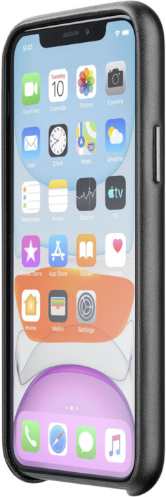 CellularLine ochranný kryt Elite pro Apple iPhone 11, PU kůže, černá_1467950659