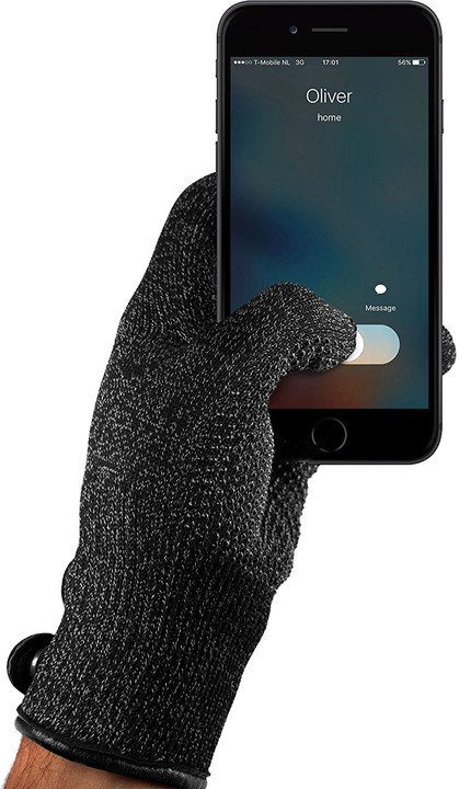 MUJJO Rukavice jednovrstvé dotykové rukavice pro SmartPhone - velikost S - černé_517150196