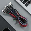 Mcdodo Armor 4v1 nabíjecí kabel 2x Lightning, microUSB, USB-C, 1,2m, černá_529806468