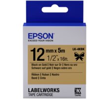 Epson LabelWorks LK-4KBK, páska pro tiskárny etiket, 12mm, 5m, černo-zlatá C53S654001