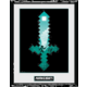 Obraz Minecraft - Diamond Sword, zarámovaný (30x40)