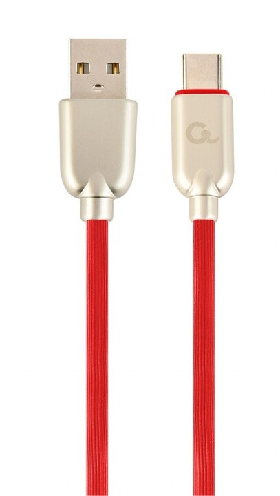 Gembird kabel CABLEXPERT USB-A - USB-C, M/M, PREMIUM QUALITY, pogumovaný,1m, červená