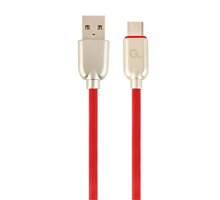 Gembird kabel CABLEXPERT USB-A - USB-C, M/M, PREMIUM QUALITY, pogumovaný,1m, červená