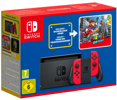 Nintendo Switch + Super Mario Odyssey, červená/černá_1217097147