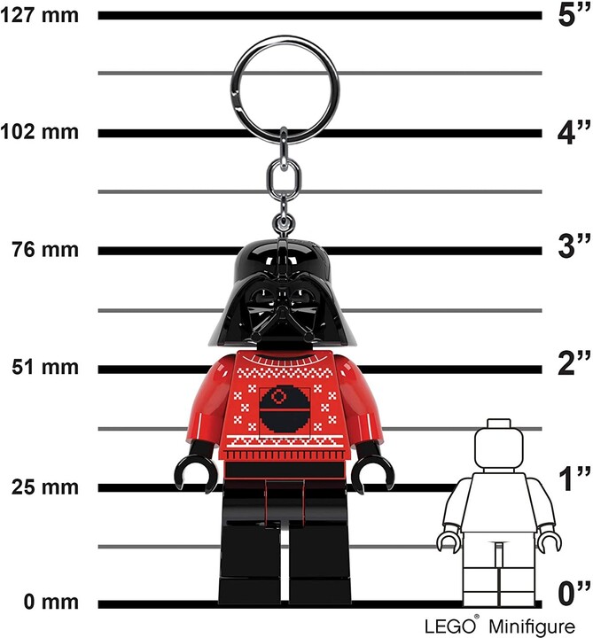Klíčenka LEGO Star Wars - Darth Vader ve svetru, svítící figurka_2065259540