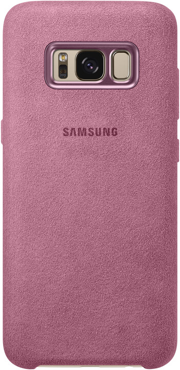 Samsung S8+, zadní kryt - kůže Alcantara, růžová_276987345