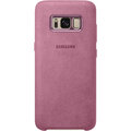 Samsung S8+, zadní kryt - kůže Alcantara, růžová