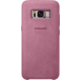 Samsung S8+, zadní kryt - kůže Alcantara, růžová