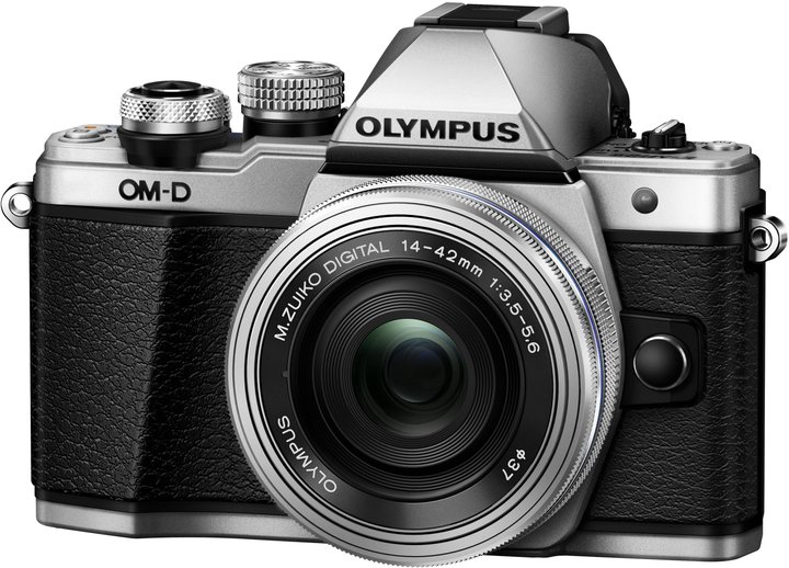 Olympus E-M10 Mark II + 14-42mm EZ + 40-150mm R, stříbrná/černá_1453144906