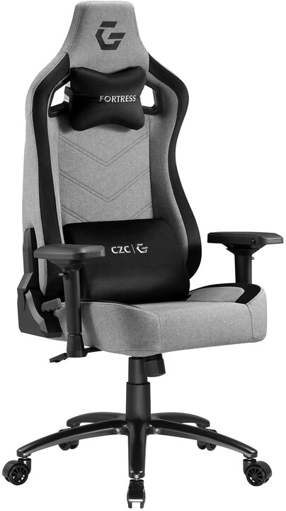 CZC.Gaming Fortress, herní židle, látková, šedá/černá_212550104