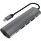 FIXED USB-C hliníkový 6-portový HUB Pro, šedá_327634835