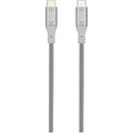 EPICO nabíjecí / datový kabel USB-C do USB-C (3.1) pletený 1,8m, stříbrný_1886497658
