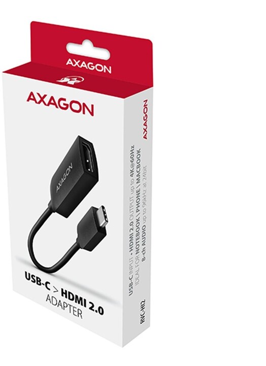 AXAGON RVC-HI2, USB-C -&gt; HDMI 2.0 redukce / adaptér, 4K/60Hz_1277703266
