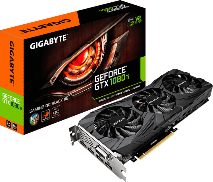 GIGABYTE GeForce GTX 1080 Ti Gaming OC BLACK 11G, 11GB GDDR5X_1315719382