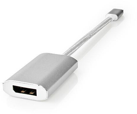 Nedis adaptér USB-C - Displayport (M/F), 4K@60Hz, 20cm, bílá_2014478785