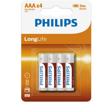Philips AAA LongLife zinkochloridová - 4ks, blister_1562056362