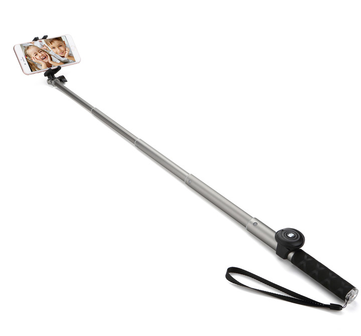 GoGEN 4 Selfie tyč teleskopická, bluetooth, titanová_1724654723