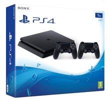 PlayStation 4 Slim, 1TB, černá + 2x DualShock 4 v2_158914976