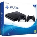 PlayStation 4 Slim, 1TB, černá + DualShock 4 v2, černý