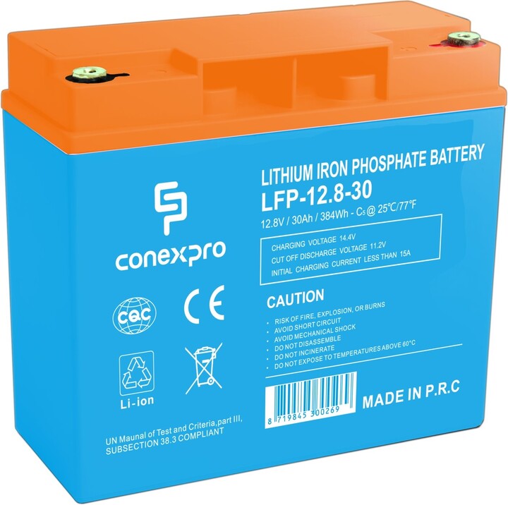 Conexpro baterie LiFePO4, 12,8V, 30Ah_922705959