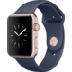 Apple Watch 42mm Rose Gold Aluminium Case with Midnight Blue Sport Band