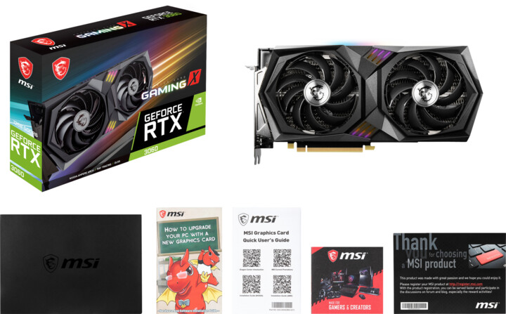 MSI GeForce RTX 3060 GAMING X 12G, LHR, 12GB GDDR6_346071048