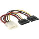 PremiumCord napájecí kabel k HDD 5,25 Molex - 2x Serial ATA_1747986085