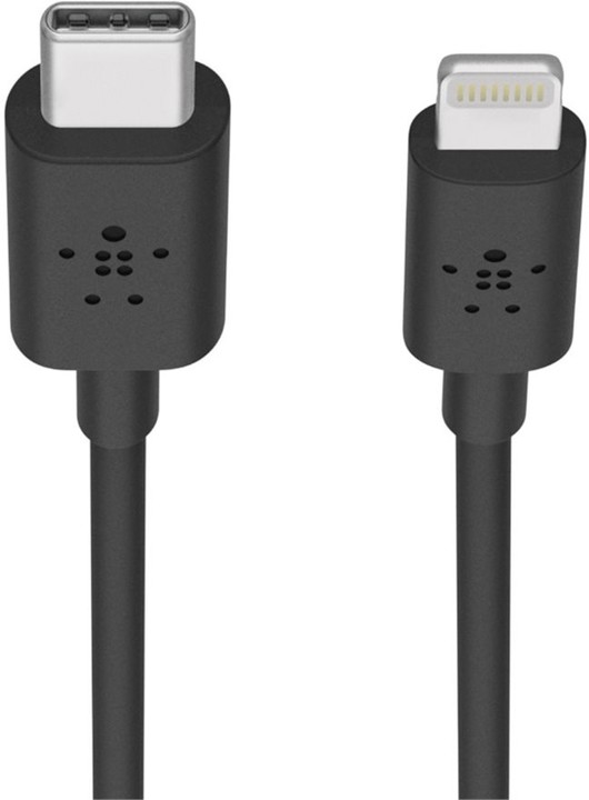 Belkin USB-C kabel s lightning konektorem - Power Delivery, 1,2m, černá_239238222