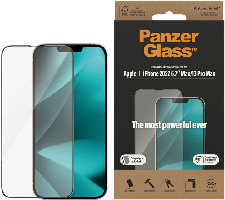PanzerGlass ochranné sklo pro Apple iPhone 14 Plus/13 Pro Max s instalačním rámečkem_2069972300
