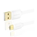 AXAGON BUMM-AM30QW, HQ Kabel Micro USB - USB A, datový a nabíjecí 2A, bílý, 3 m_1049772161