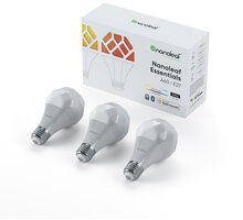 Nanoleaf Essentials Smart A19 Bulb, E27 3 Pack O2 TV HBO a Sport Pack na dva měsíce