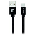 SWISSTEN datový kabel USB-A - USB-C, opletený, 2m, černá_1433034516