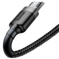 Baseus odolný nylonový kabel USB Micro 2.4A 1M, šedá + černá_358279950