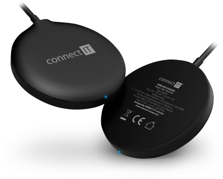 CONNECT IT bezdrátová nabíječka MagSafe Wireless Fast Charge, 15 W, černá_200807188