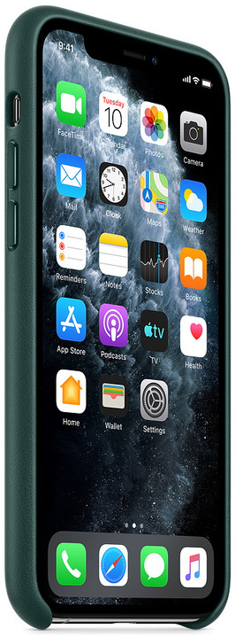 Apple kožený kryt na iPhone 11 Pro, piniově zelená_1503159857